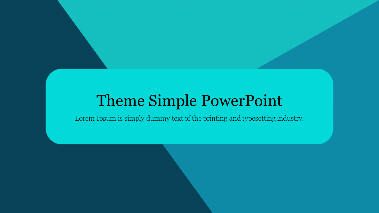 Theme Simple PowerPoint